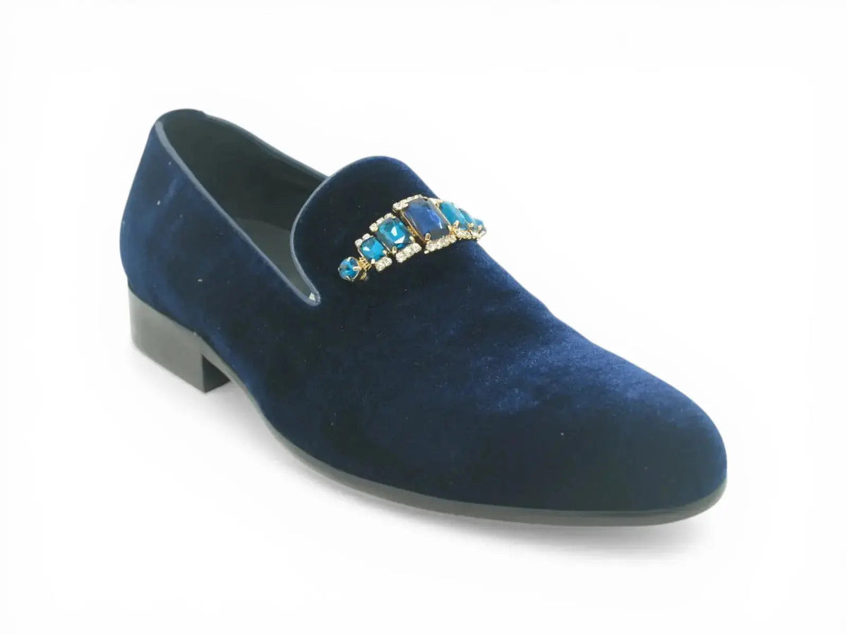 Formal Velvet Loafer with studs