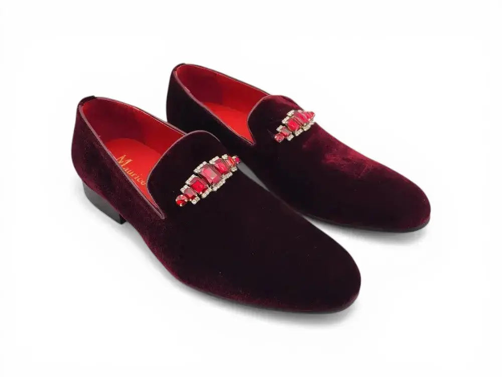 Formal Velvet Loafer with studs