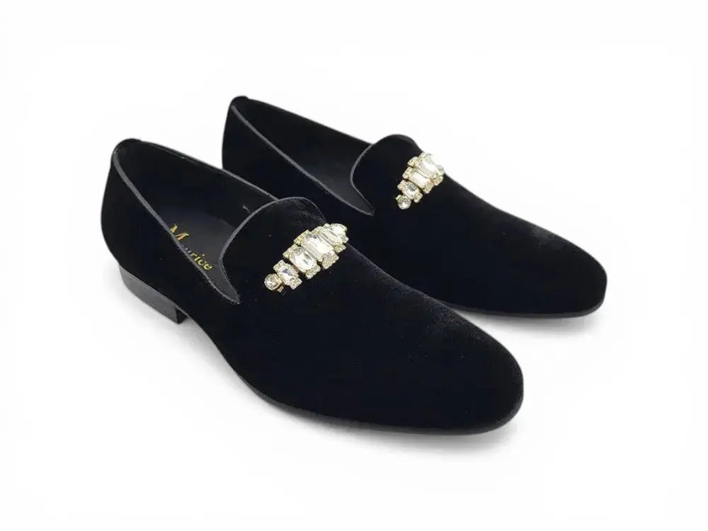 Formal Velvet Loafer with studs
