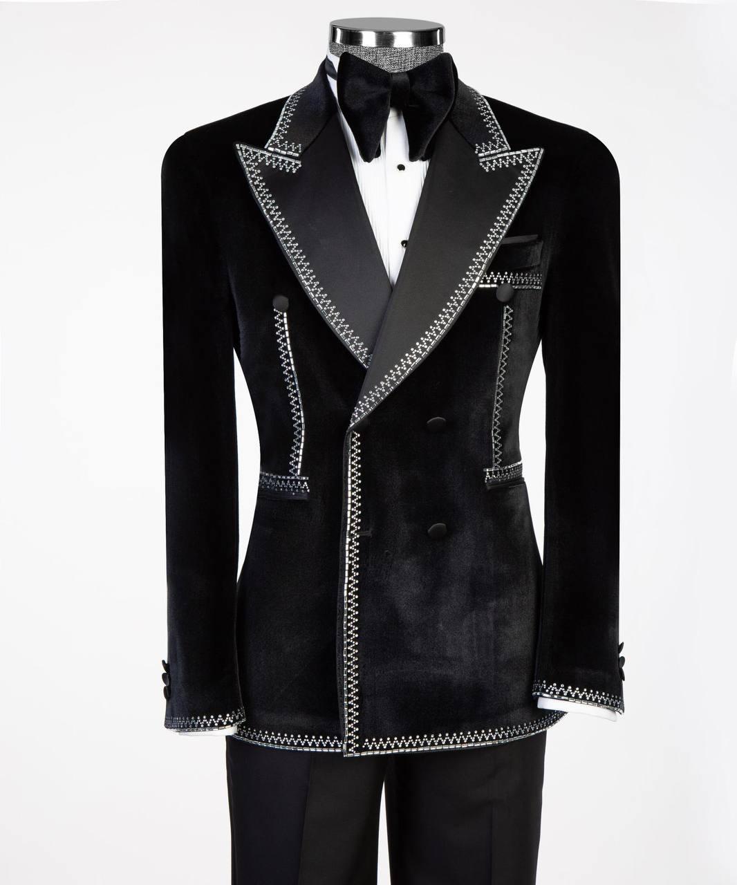 Star Ornament Tuxedo – Black & White – view 1