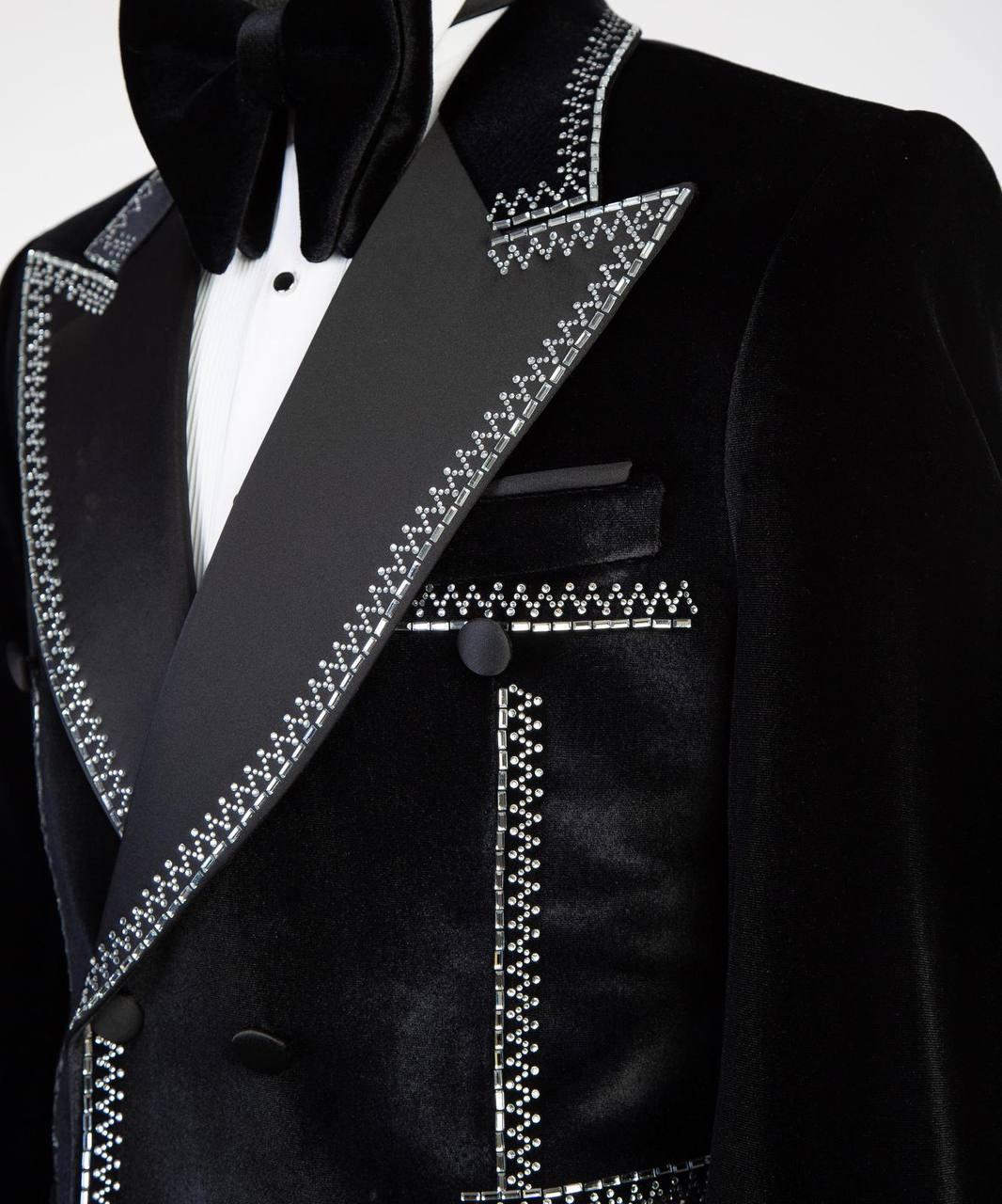 Star Ornament Tuxedo – Black & White – view 4