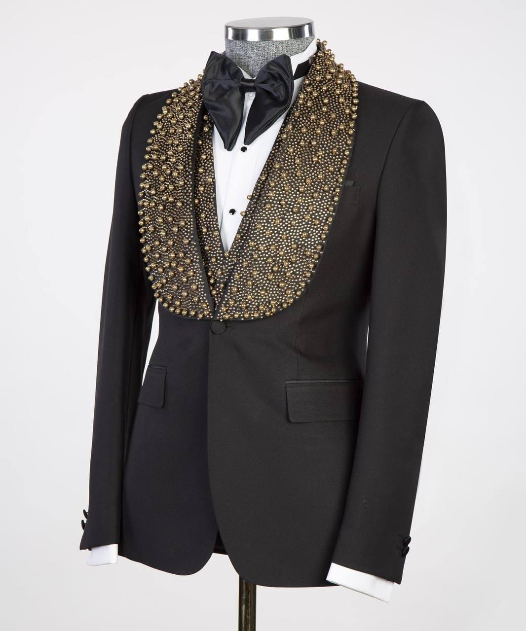 Jewelry Ornament Tuxedo – Black & Gold XXII – view 3