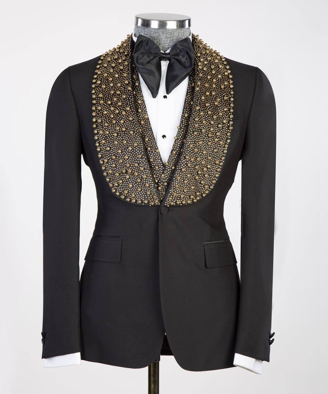 Jewelry Ornament Tuxedo – Black & Gold XXII – view 2