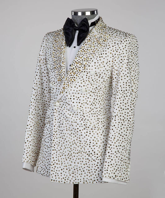 Jewelry Ornament Tuxedo – White & Gold II – view 1