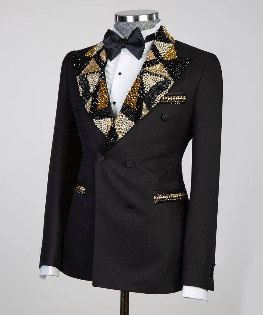 Jewelry Ornament Tuxedo – Black & Gold XXI – view 2