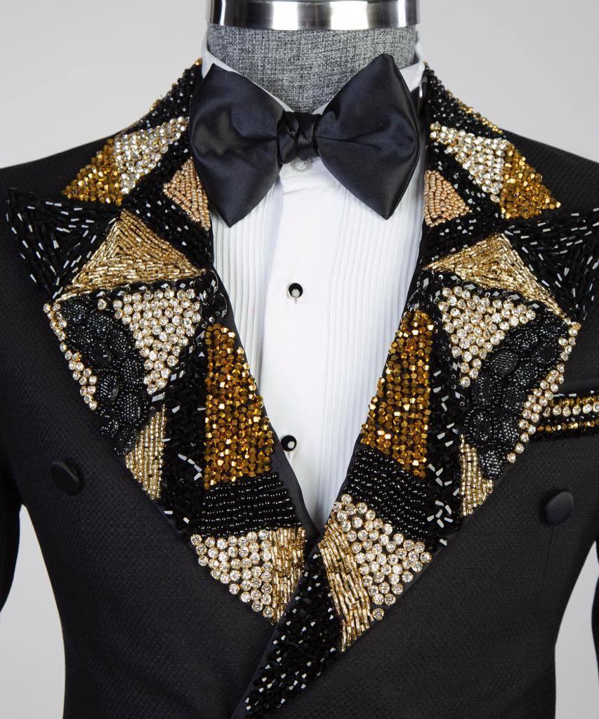 Jewelry Ornament Tuxedo – Black & Gold XXI – view 3
