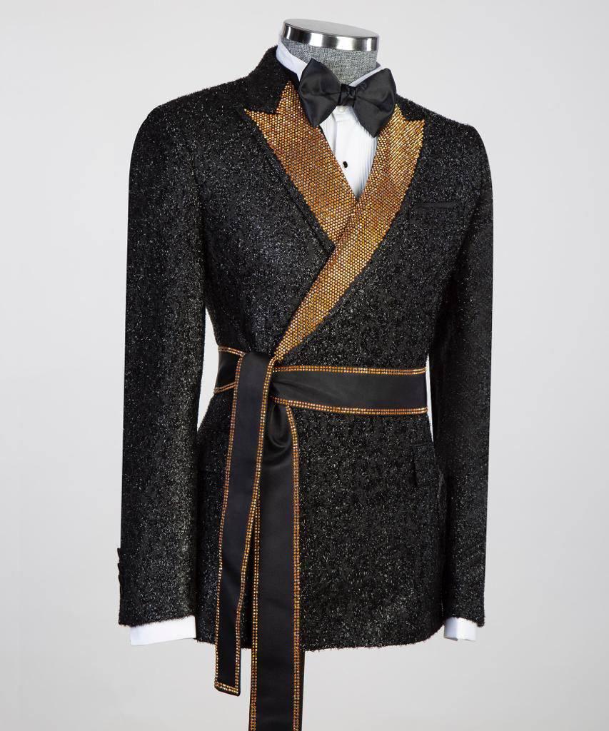 Jewelry Ornament Tuxedo – Black & Gold XX – view 2