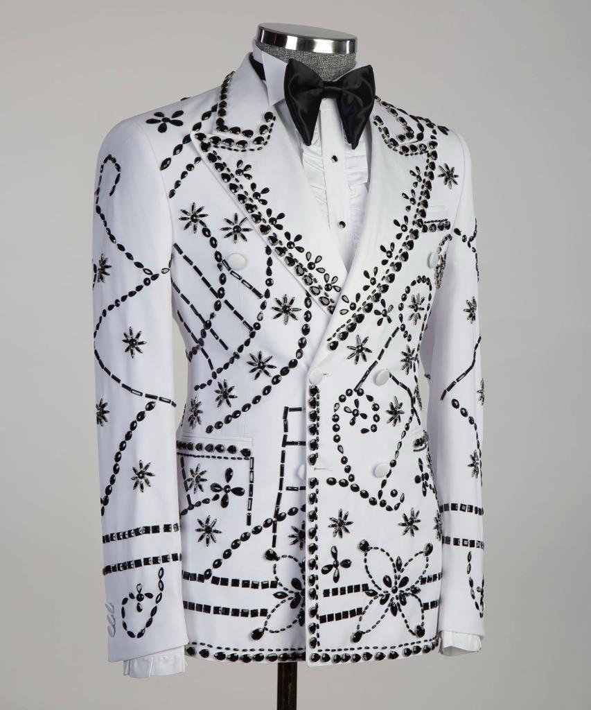 Jewelry Ornament Tuxedo – White & Black – view 2