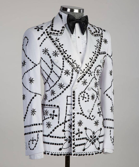 Jewelry Ornament Tuxedo – White & Black – view 2