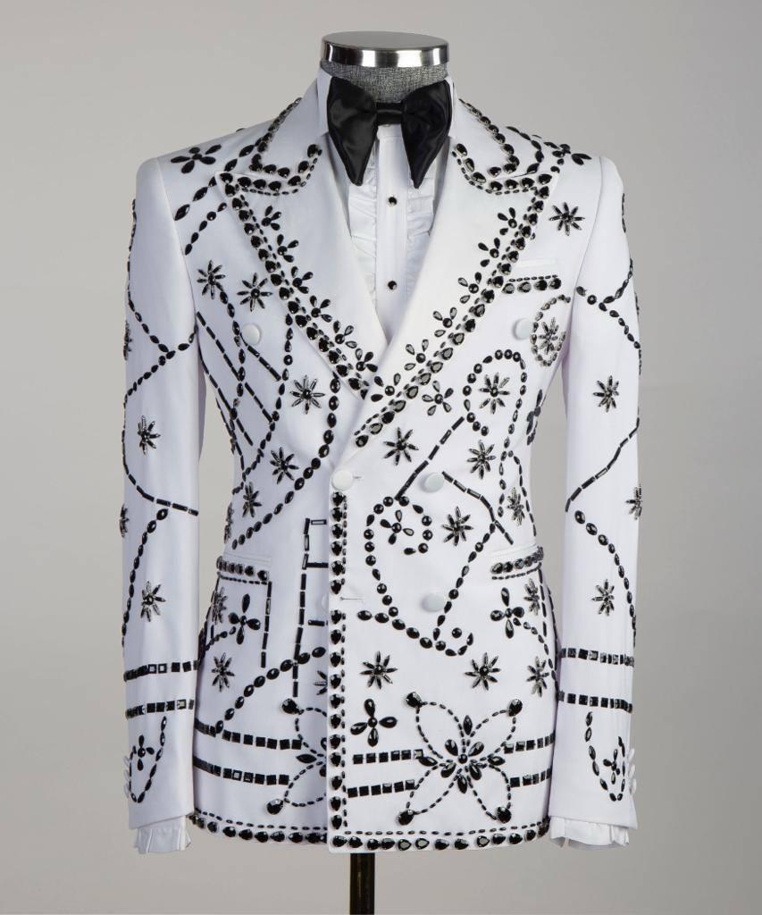 Jewelry Ornament Tuxedo – White & Black – view 1