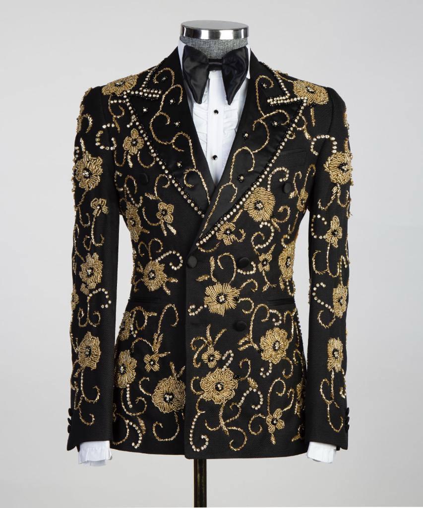 Jewelry Ornament Tuxedo – Black & Gold XIX – view 1