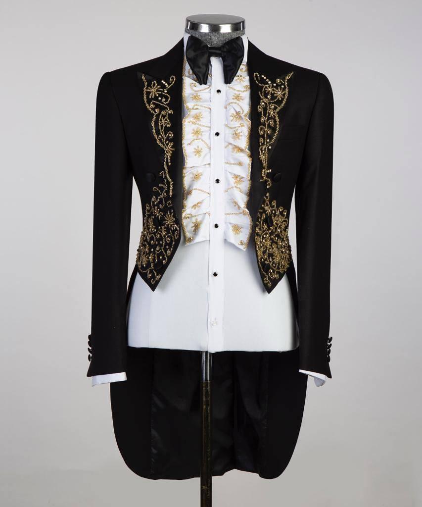 Jewelry Ornament Tuxedo – Black & Gold XVII – view 1