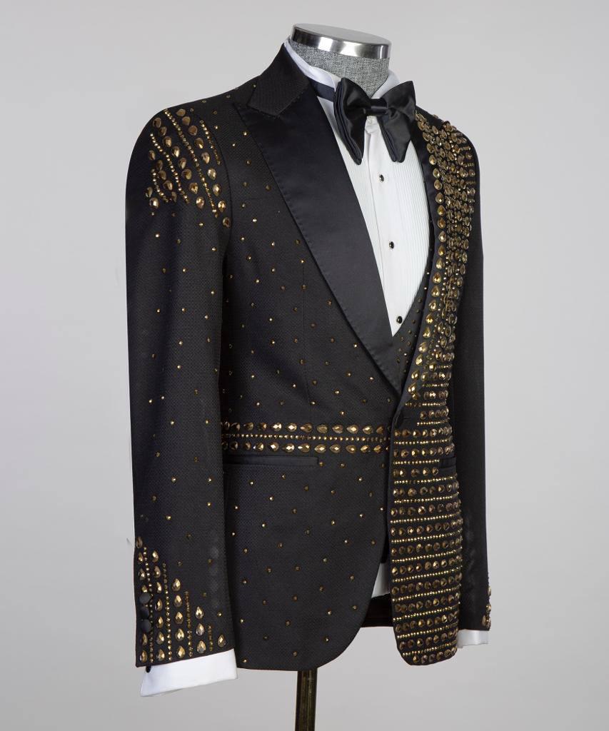 Jewelry Ornament Tuxedo – Black & Gold XVI – view 2