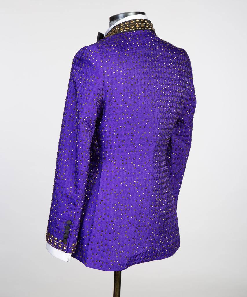Jewelry Ornament Tuxedo – Purple & Gold – view 4