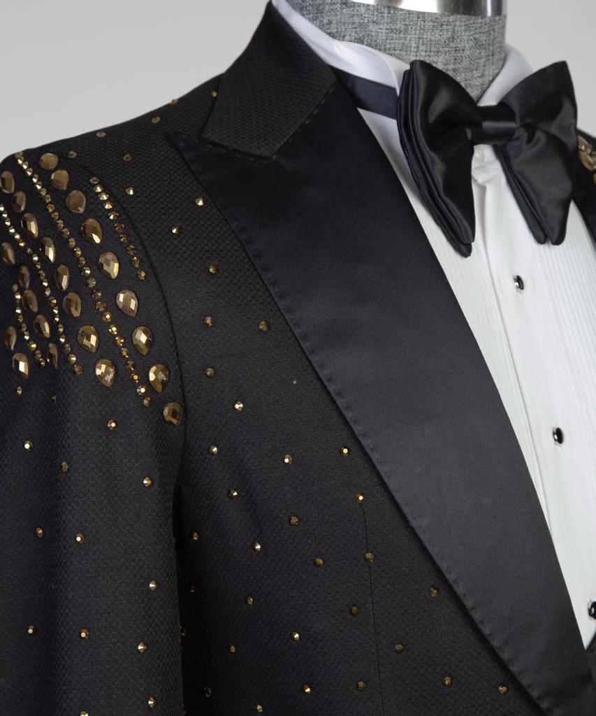 Jewelry Ornament Tuxedo – Black & Gold XVI – view 4