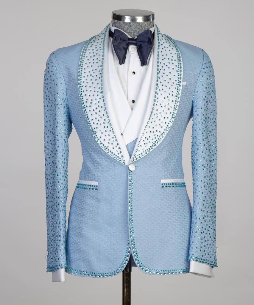 Jewelry Ornament Tuxedo – Light Blue – view 1