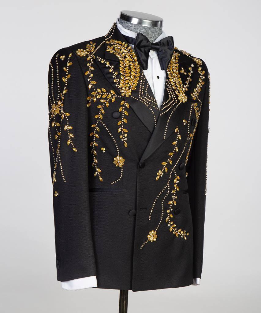 Jewelry Ornament Tuxedo – Black & Gold XV – view 2