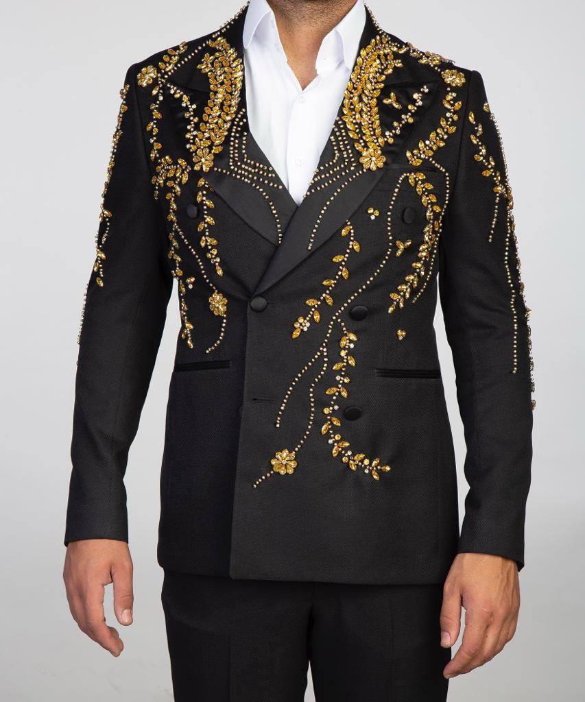 Jewelry Ornament Tuxedo – Black & Gold XV – view 3