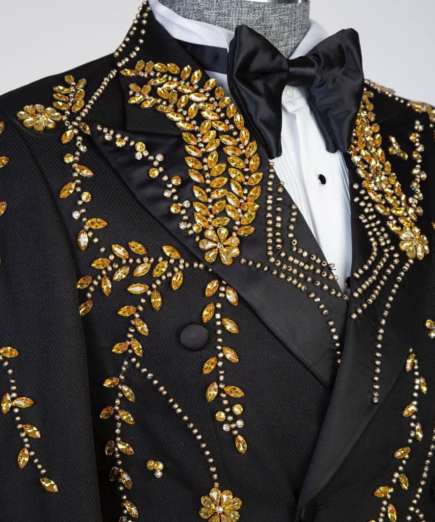 Jewelry Ornament Tuxedo – Black & Gold XV – view 5