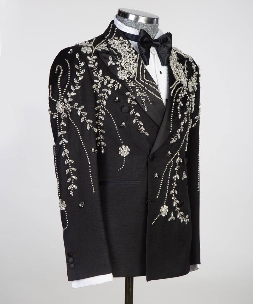 Jewelry Ornament Tuxedo – Black & Silver IV – view 2