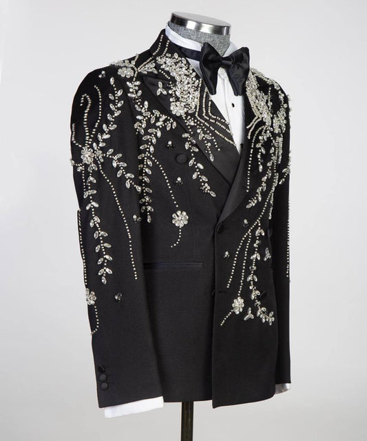 Jewelry Ornament Tuxedo – Black & Silver IV – view 2