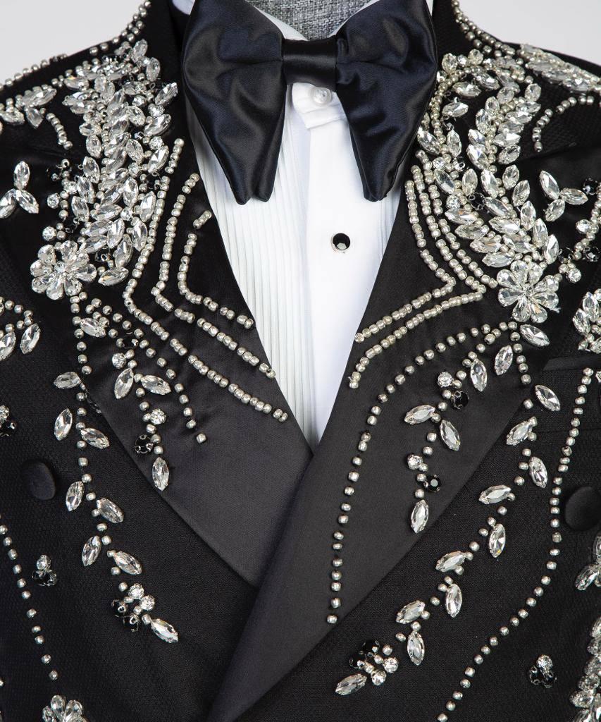 Jewelry Ornament Tuxedo – Black & Silver IV – view 3