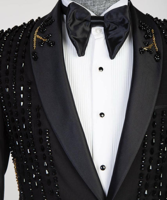 Jewelry Ornament Tuxedo – Black & Gold XIV – view 2