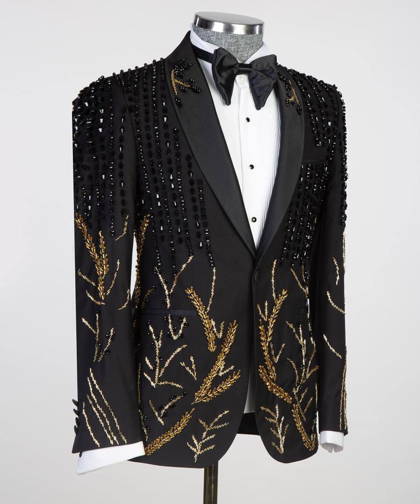 Jewelry Ornament Tuxedo – Black & Gold XIV – view 1