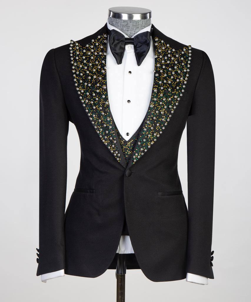 Jewelry Ornament Tuxedo – Black & Green – view 2