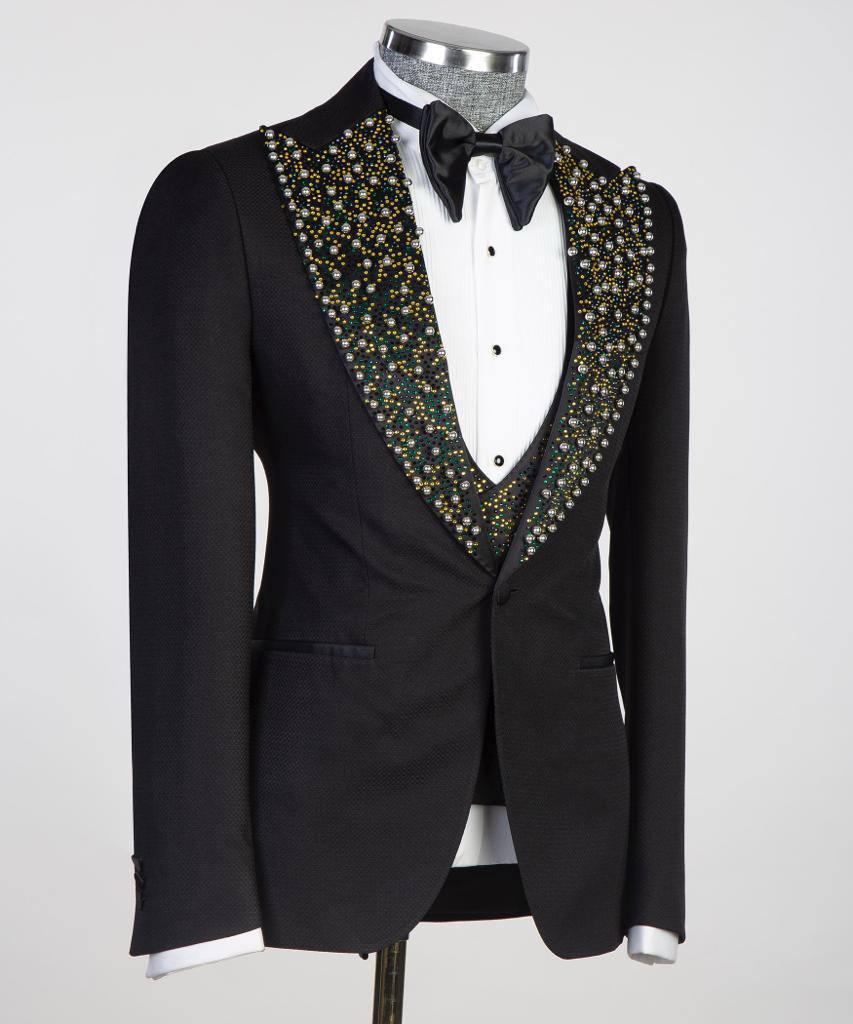 Jewelry Ornament Tuxedo – Black & Green – view 3