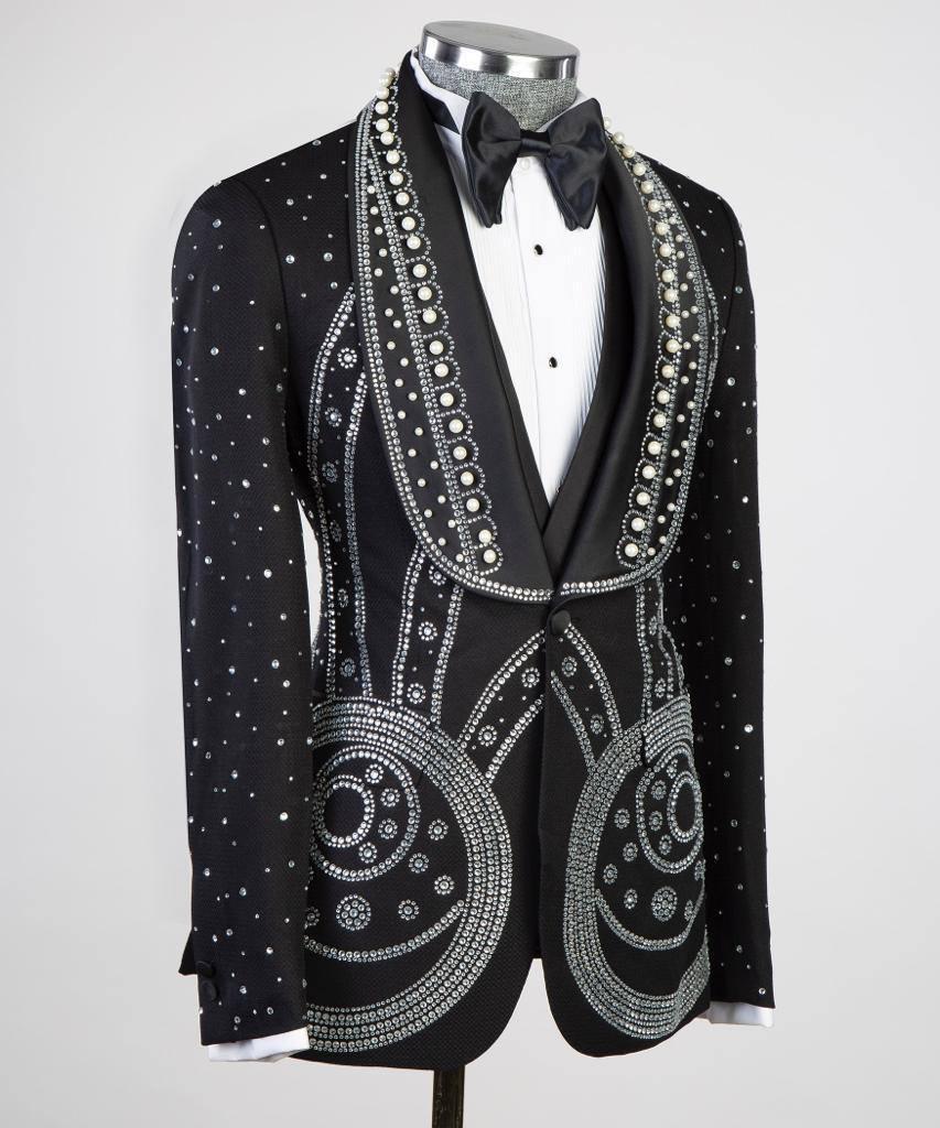 Jewelry Ornament Tuxedo – Black & Silver II