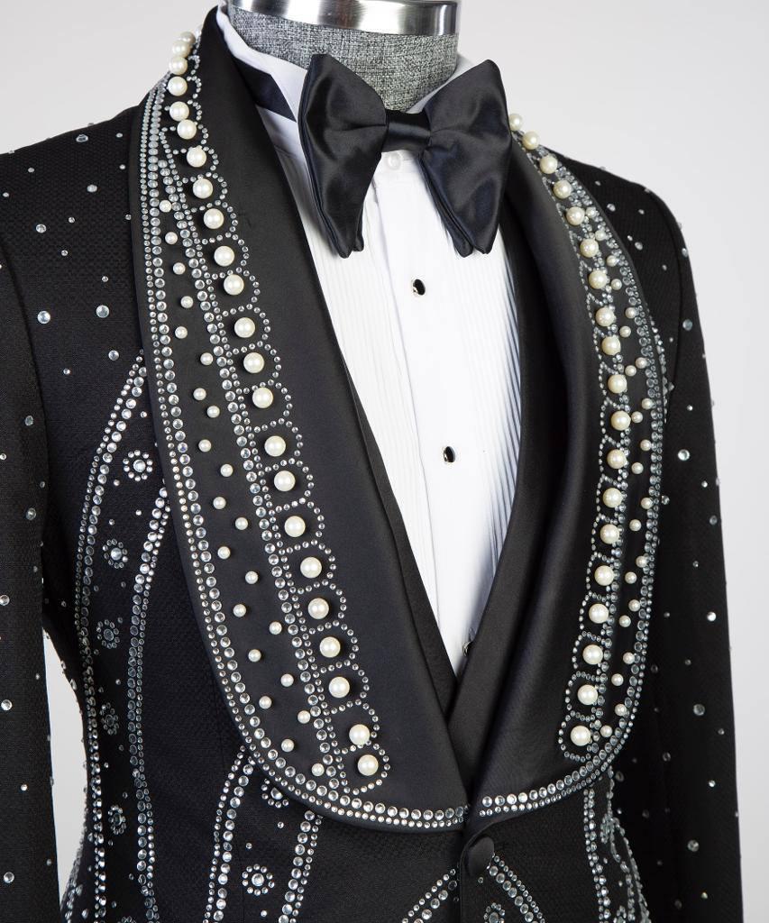 Jewelry Ornament Tuxedo – Black & Silver II