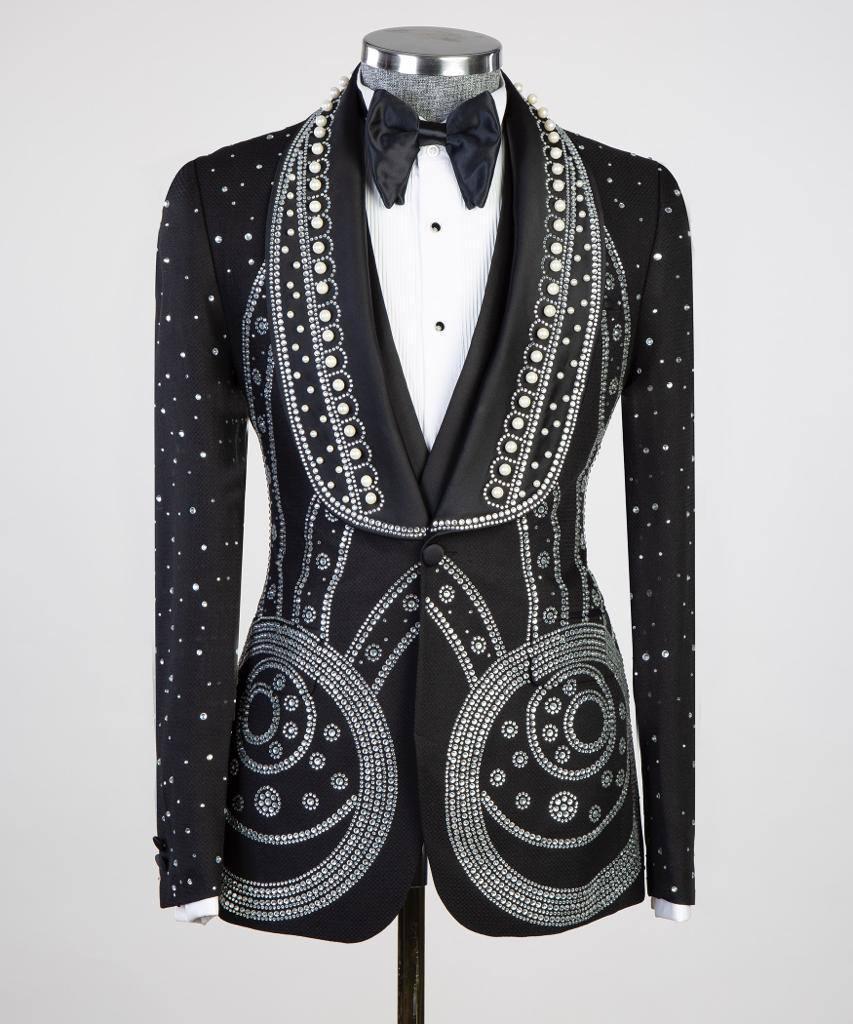 Jewelry Ornament Tuxedo – Black & Silver II