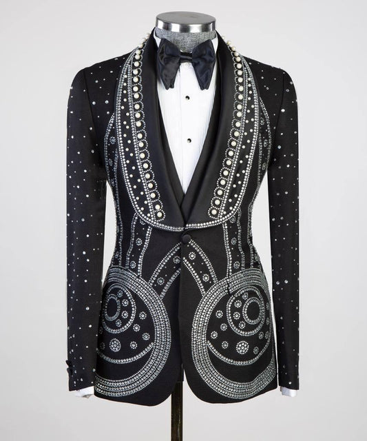 Jewelry Ornament Tuxedo – Black & Silver II