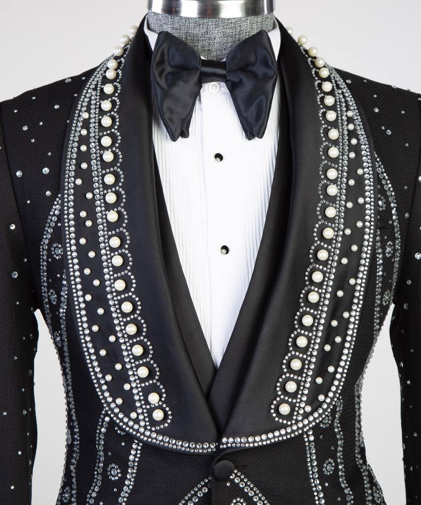Jewelry Ornament Tuxedo – Black & Silver II