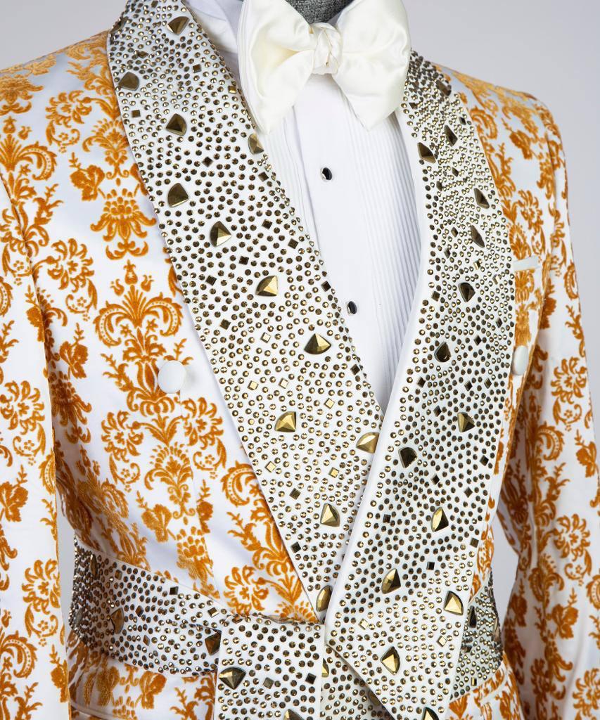 Jewelry Ornament Tuxedo – White & Gold