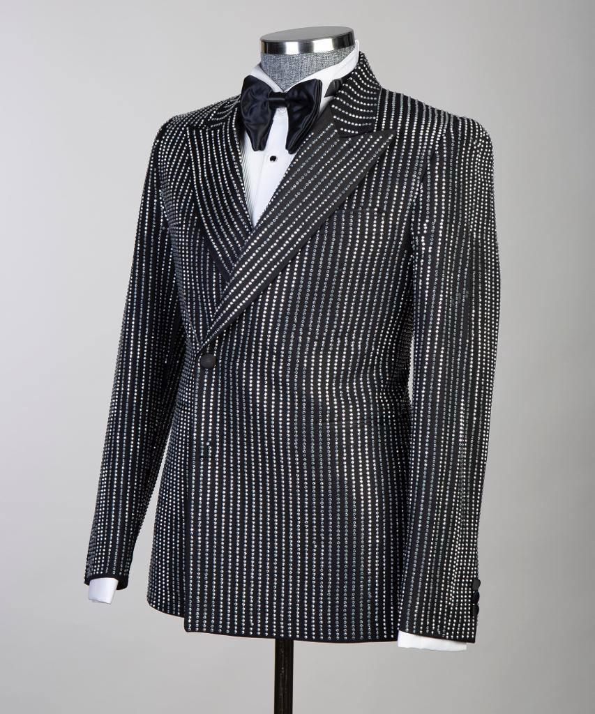 Jewelry Ornament Tuxedo – Black & Silver