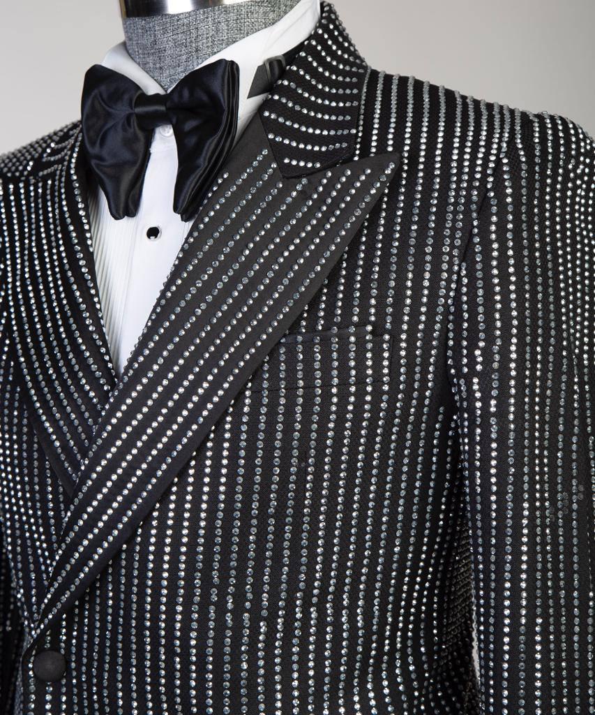 Jewelry Ornament Tuxedo – Black & Silver