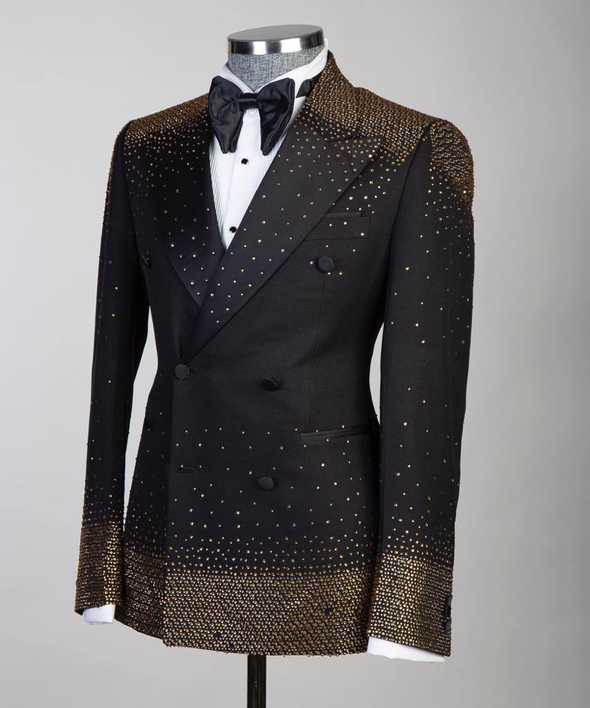 Jewelry Ornament Tuxedo – Black & Gold XI