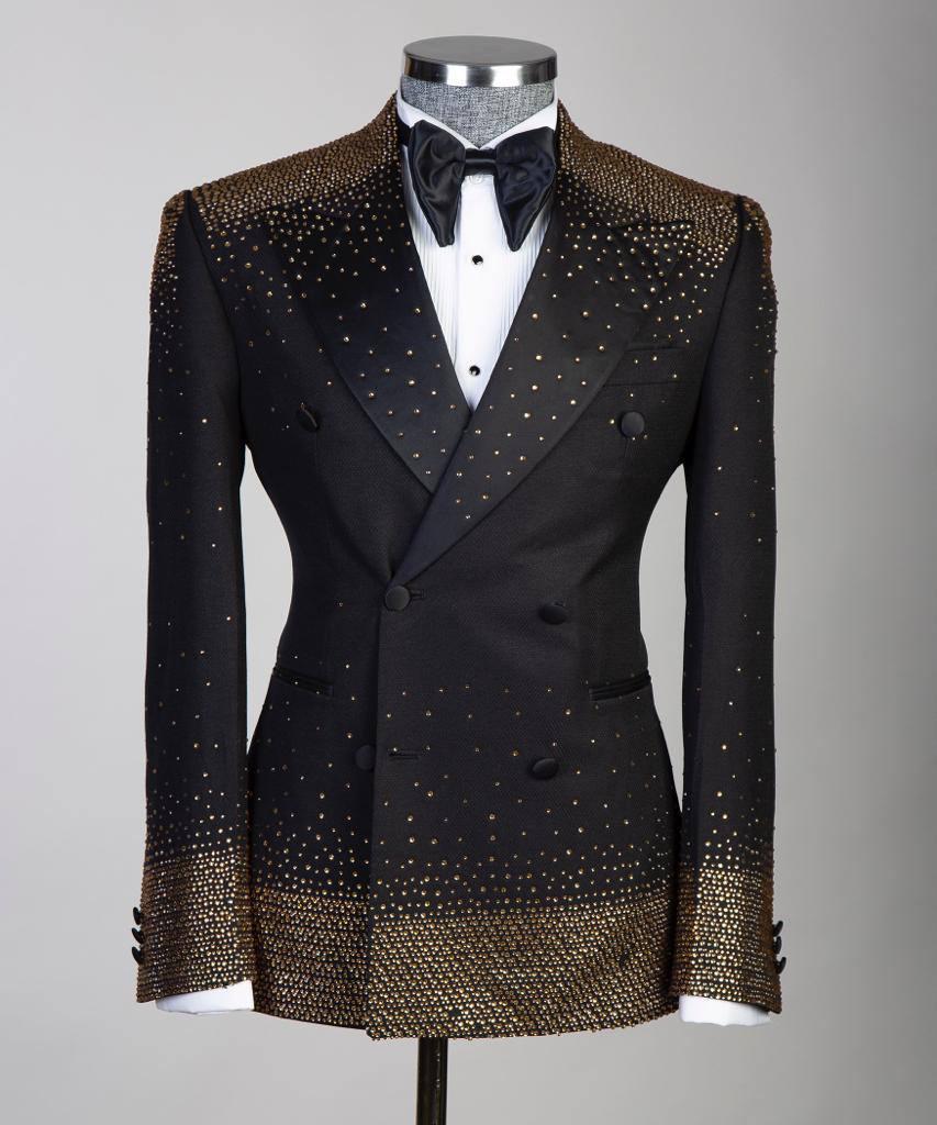 Jewelry Ornament Tuxedo – Black & Gold XI