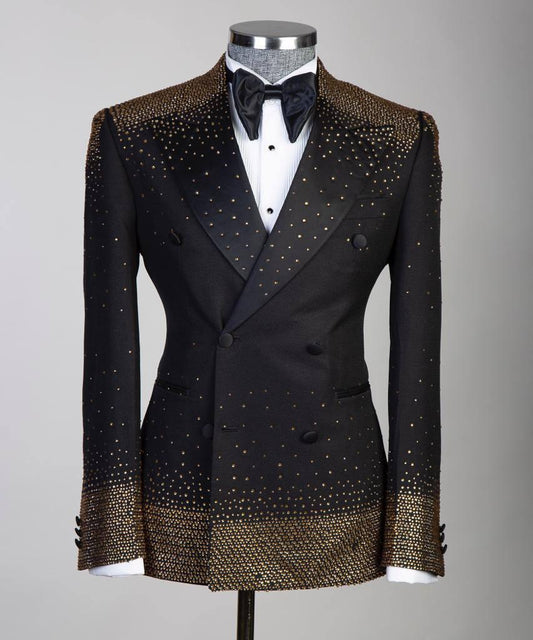 Jewelry Ornament Tuxedo – Black & Gold XI