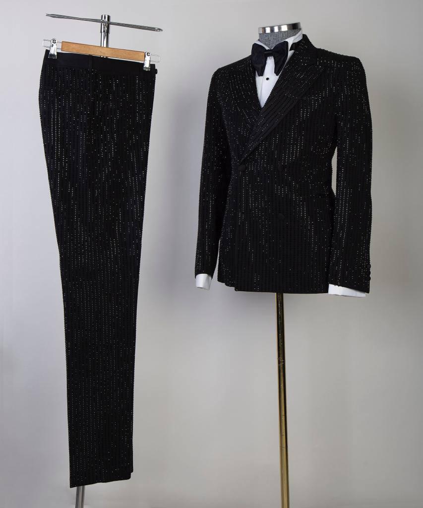 Jewelry Ornament Tuxedo – Black & Gold IX – view 1