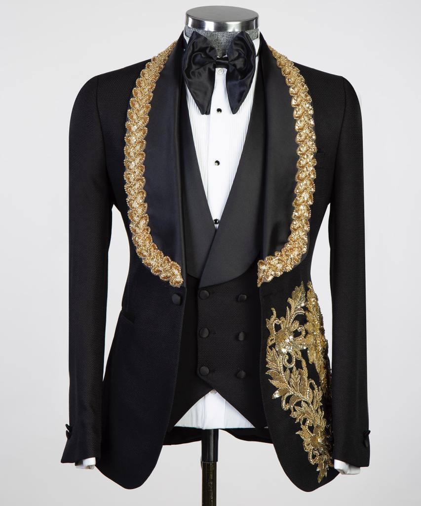 Jewelry Ornament Tuxedo – Black & Gold VIII – view 1