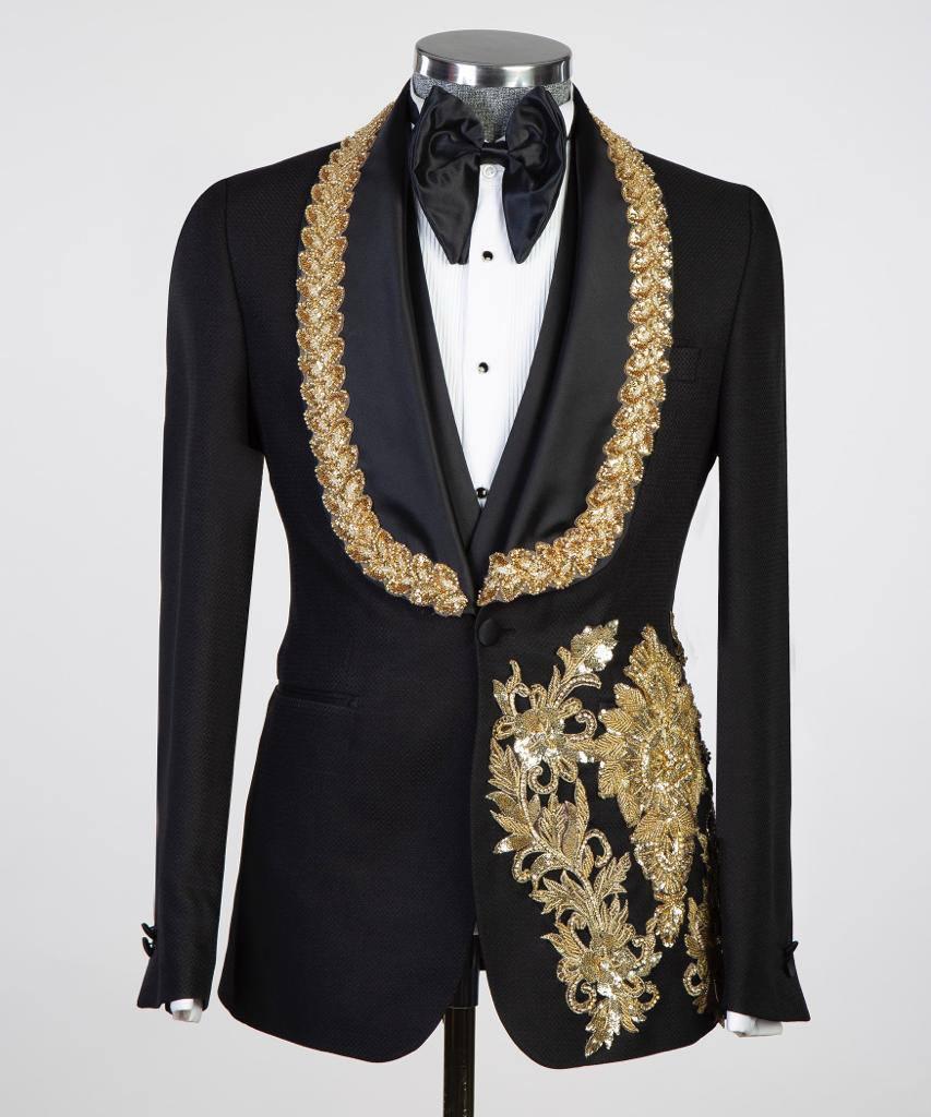 Jewelry Ornament Tuxedo – Black & Gold VIII – view 2