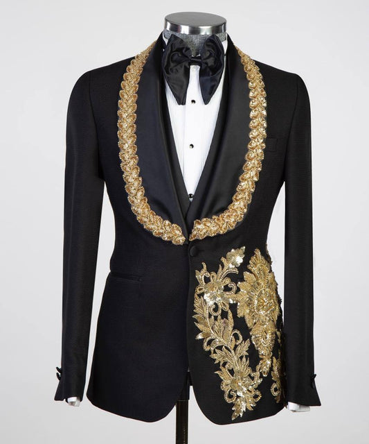Jewelry Ornament Tuxedo – Black & Gold VIII – view 2