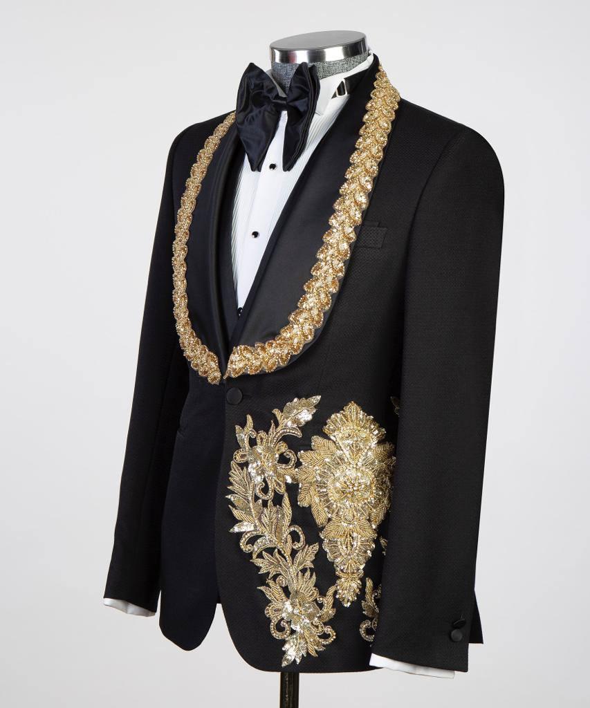 Jewelry Ornament Tuxedo – Black & Gold VIII – view 3