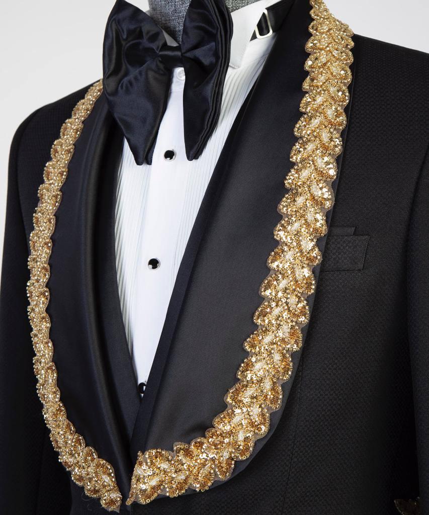Jewelry Ornament Tuxedo – Black & Gold VIII – view 6