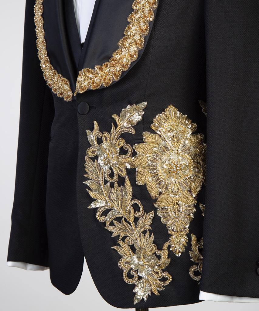 Jewelry Ornament Tuxedo – Black & Gold VIII – view 7