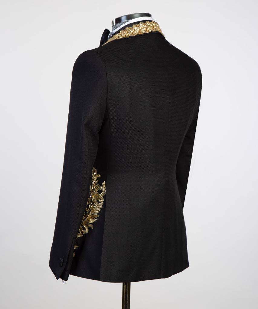 Jewelry Ornament Tuxedo – Black & Gold VIII – view 4