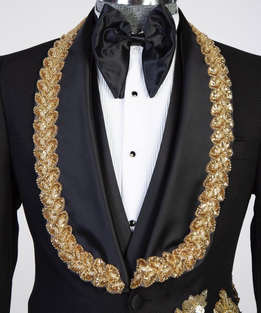 Jewelry Ornament Tuxedo – Black & Gold VIII – view 5